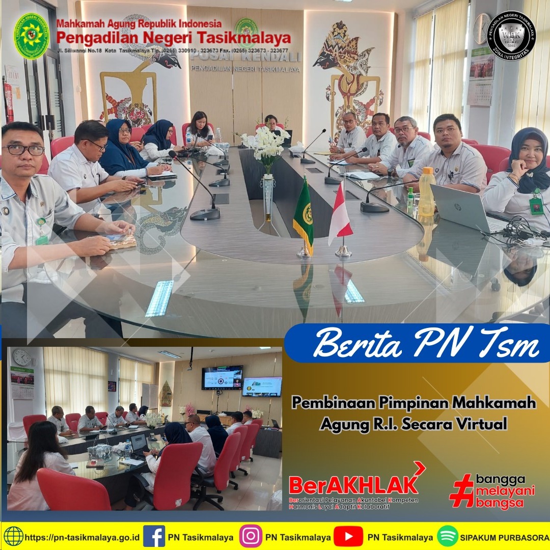 Pembinaan Pimpinan Mahkamah Agung R.I. Secara Virtual