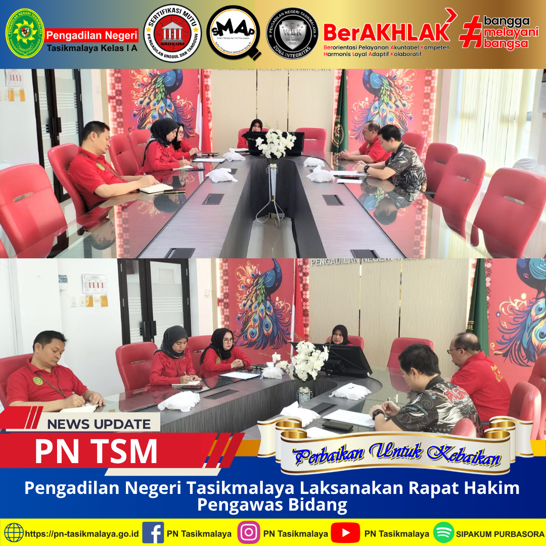 Pengadilan Negeri Tasikmalaya Laksanakan Rapat Hakim Pengawas Bidang