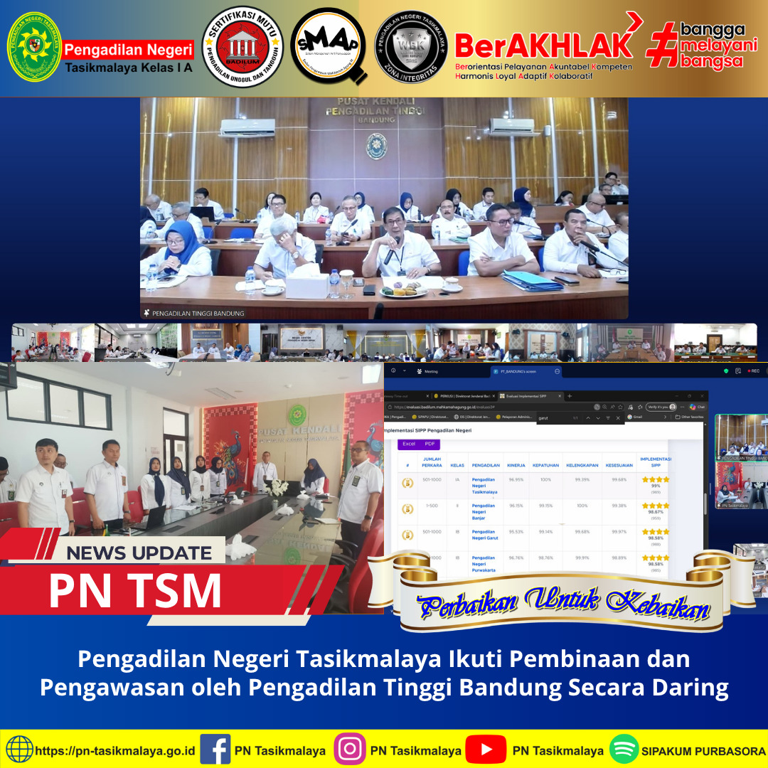 Rapat Zoom Bersama Pengadilan Tinggi Bandung