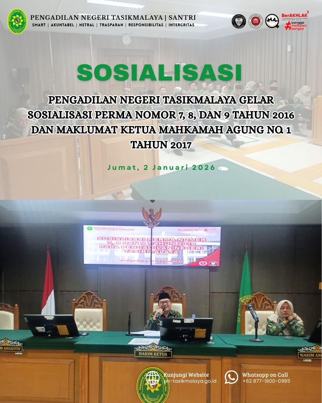 Sosialisasi Perma 7 8 dan 9 Tahun 2016